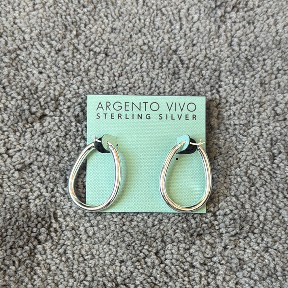 Argento Vivo Sterling Silver Hoop Earrings